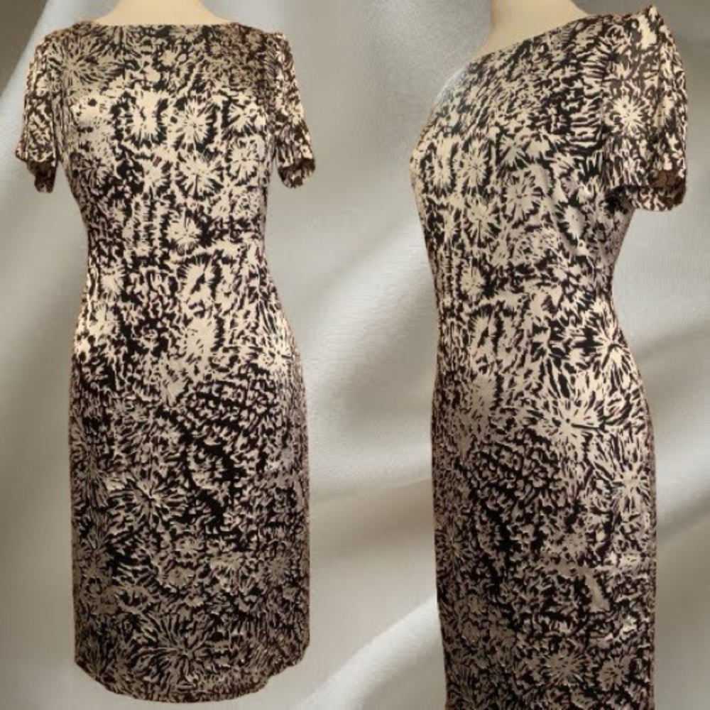 St. John Silk Blend Stellar Gaze Multicolored Dress Size 4